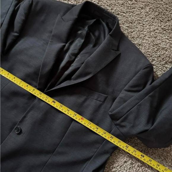 Kenneth Cole New York Mens Gray Two Button Blazer Jacket 100% Wool Size 42R - Picture 3 of 6